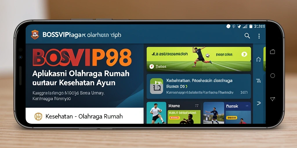 Antarmuka aplikasi BOSVIP88 yang sederhana dan fungsional untuk olahraga di rumah.