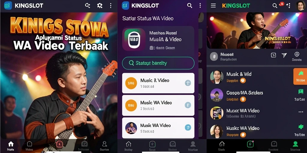 Tampilan antarmuka KINGSLOT yang intuitif untuk memilih video.