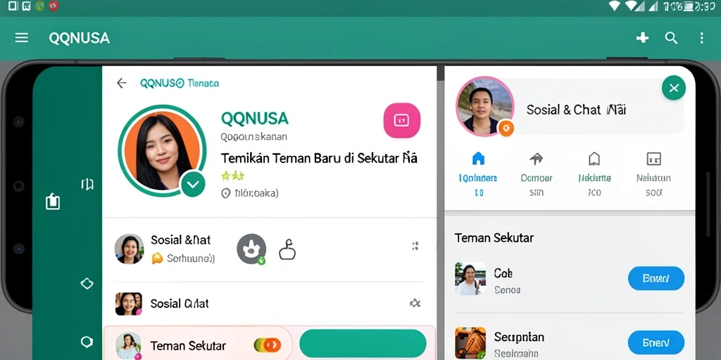 Tampilan antarmuka QQNUSA yang user-friendly dan menarik.