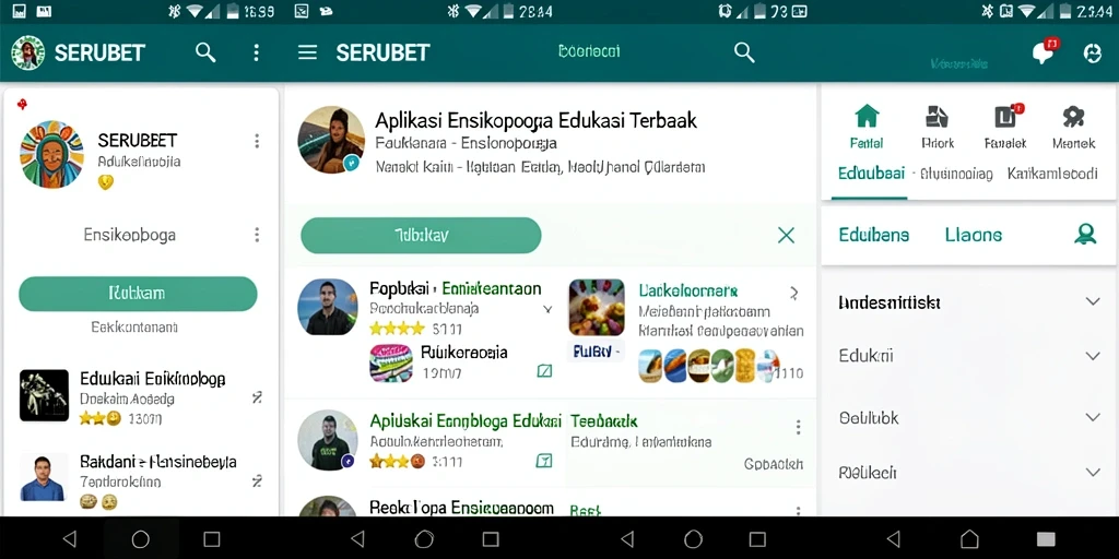 Antarmuka SERUBET yang menarik dan fungsional.