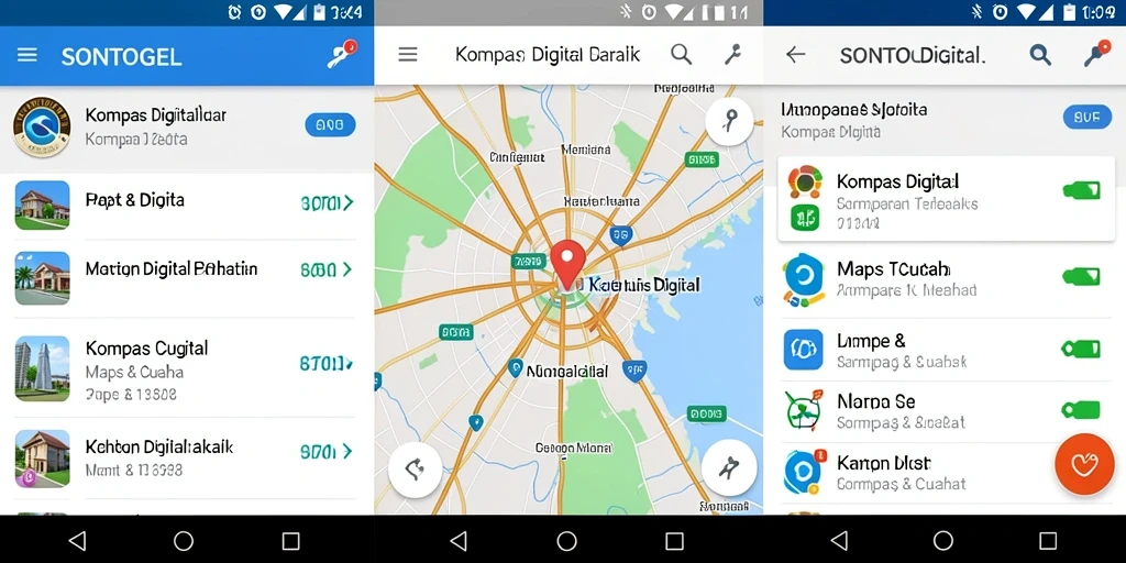 Screenshot utama SONTOGEL menampilkan antarmuka Kompas Digital yang user-friendly.